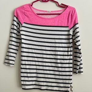 J. Crew Neon Mariner Stripe Sweater